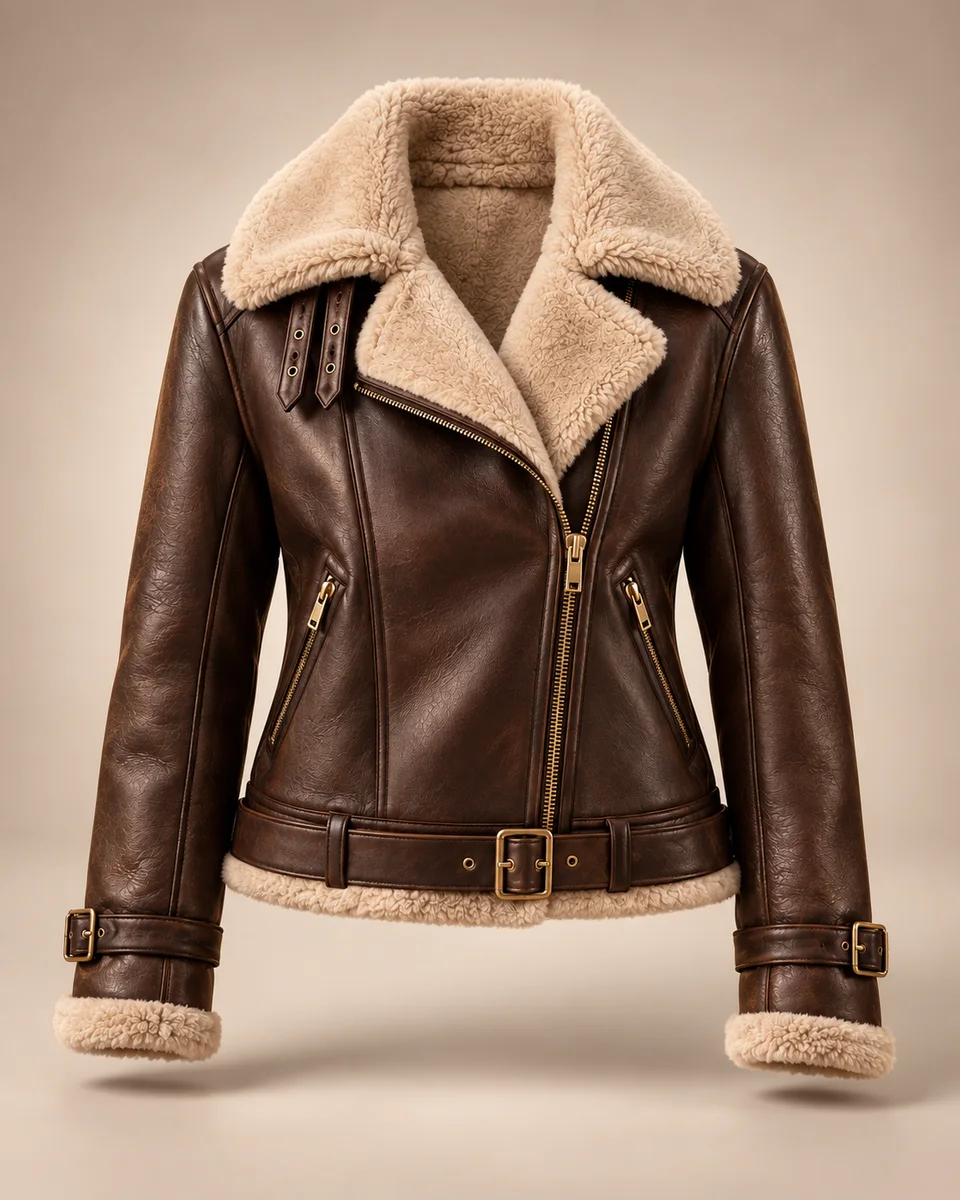 The Madison Aviator leather, hardware and construction detail