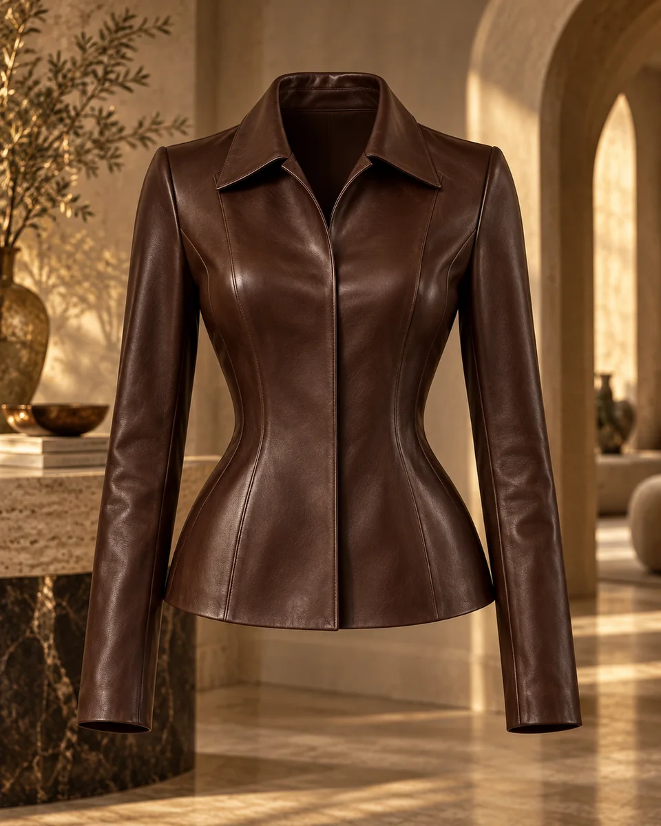 The Monroe Jacket - Front View in Onyx Black