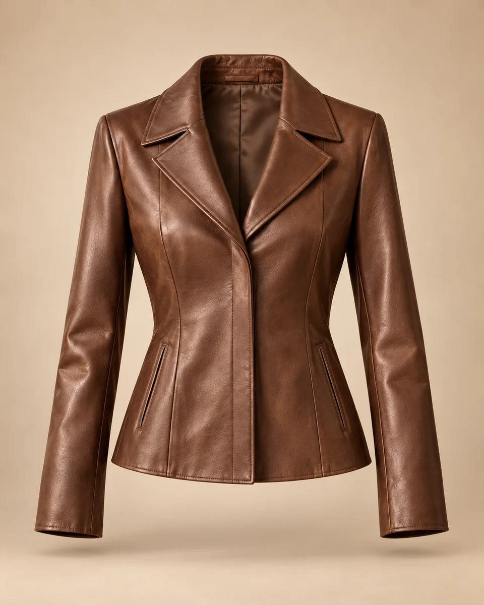 The Newport Jacket leather, hardware and construction detail